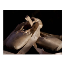 Postal de los zapatos de Pointe (ballet)