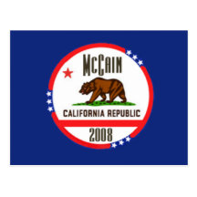 Postal de McCain CALIFORNIA