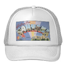Postal de Montana del vintage Gorras De Camionero