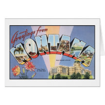 Postal de Montana del vintage Tarjetas