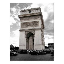 Postal de París Arco del Triunfo