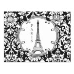 Postal de París de la torre Eiffel del vintage
