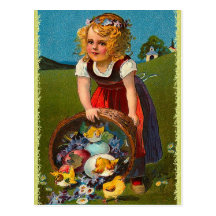 Postal de Pascua del vintage