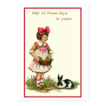 Postal de Pascua del vintage