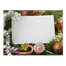 postal de plata del navidad de la cinta