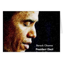 Postal de presidente Barack Obama Felicitacion