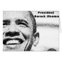 Postal de presidente Barack Obama Tarjetón