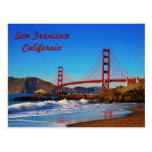 Postal de puente Golden Gate de San Francisco