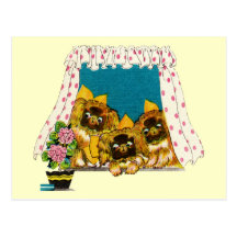 Postal del amor de Pekingese