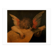 Postal del ángel del músico