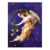 Postal del ángel del Victorian