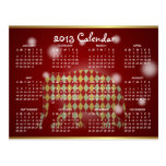 Postal del Año Nuevo del calendario del elefante 2