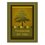 Postal del árbol de abeto