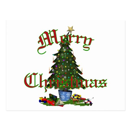 Postal del árbol de navidad