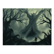 postal del arte de la fantasía que visita