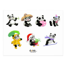 Postal del arte del concepto de GoPanda