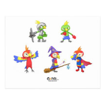 Postal del arte del concepto de GoParrot