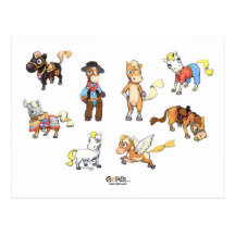 Postal del arte del concepto de GoPony