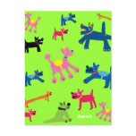 Postal del arte: Perros locos tarjetas postales