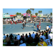 Postal del baloncesto de la playa de Venecia