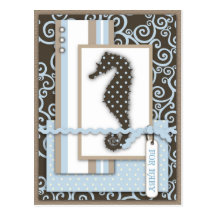 Postal del bebé del Seahorse