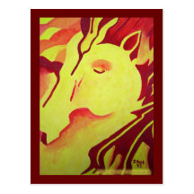 Postal del caballo del fuego