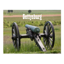 Postal del cañón de Gettysburg