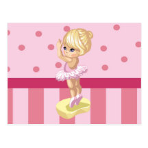 Postal del chica de la bailarina