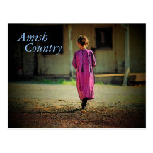 Postal del chica del país de Amish