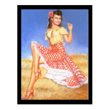 postal del chica del Pin-para arriba de los años 5