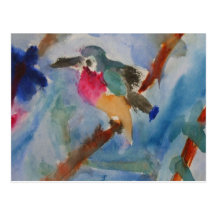 postal del colibrí