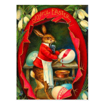 Postal del conejito de pascua del vintage