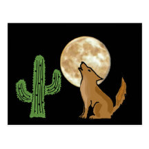 Postal del coyote del grito del AU