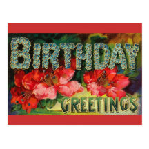 Postal del cumpleaños del vintage