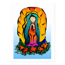 Postal del de Guadalupe de la Virgen del La