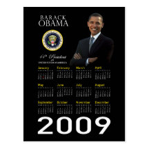 Postal del día de fiesta de Obama para el negocio