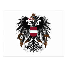 Postal del escudo de armas de Austria