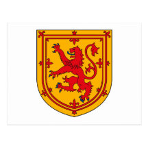 Postal del escudo de armas de Escocia