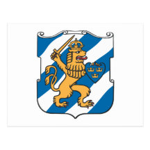 Postal del escudo de armas de Gothenburg