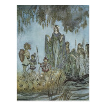 Postal del Faerie del vintage