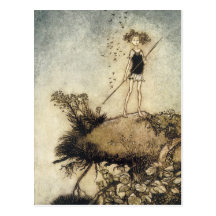 Postal del Faerie del vintage