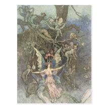 Postal del Faerie del vintage