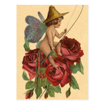 Postal del Faerie del vintage