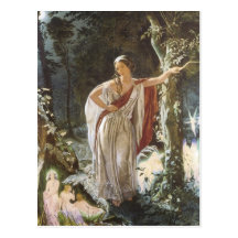 Postal del Faerie del vintage