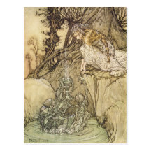 Postal del Faerie del vintage
