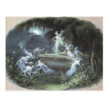 Postal del Faerie del vintage