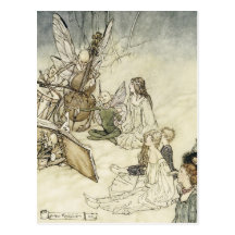Postal del Faerie del vintage