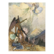 Postal del Faerie del vintage