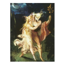 Postal del Faerie del vintage