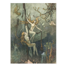 Postal del Faerie del vintage
